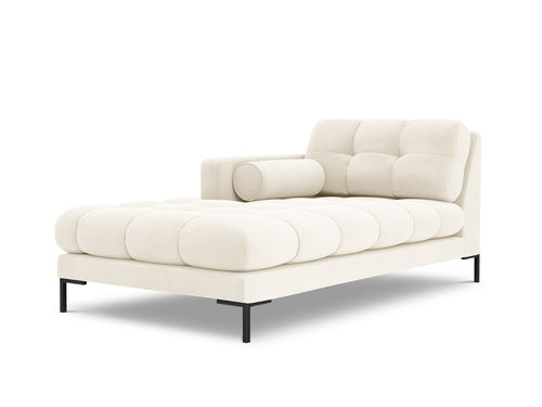 Cosmopolitan Design linker meridiaan Bali flueel, lichtbeige - 185x102x75cm