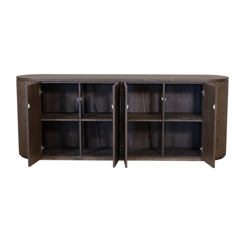 DÉJA Living Dressoir Laurel - Eikenhout - Donkerbruin - 215cm - vtwonen shop