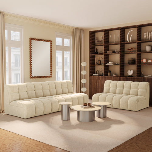 Premium Interiors - Bank SEVEN - bouclé-stof  beige 243cm