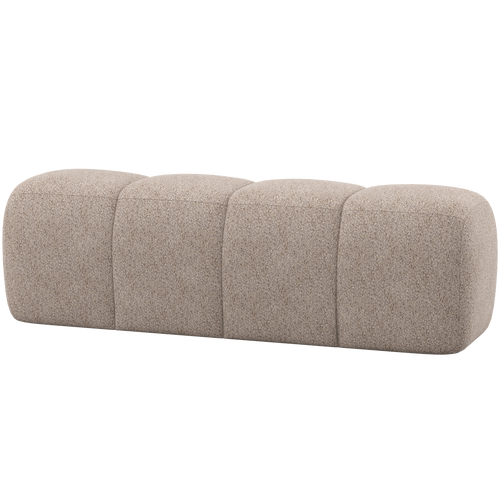 WOOOD eetbankje 164 cm Mojo - Wollig - Donkerzand - 49x164x45