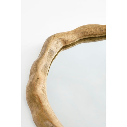 Mica Decorations Nick Wandspiegel - L36 x B2 x H38 cm - FSC 100% - Mangohout - Donkerbruin