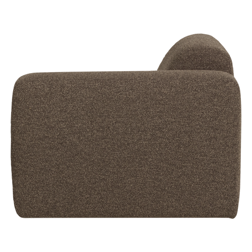 WOOOD 1-zits bank arm rechts Mojo Base - Bouclé - Bruin - 74x105x97