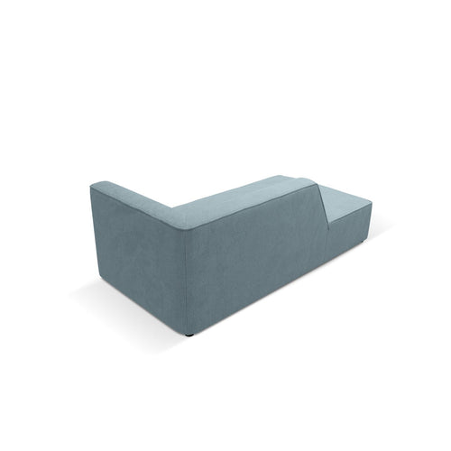 Cosmopolitan Design - Linker meridiaan Siena ribfluwelen lichtblauw - 181x93x69cm