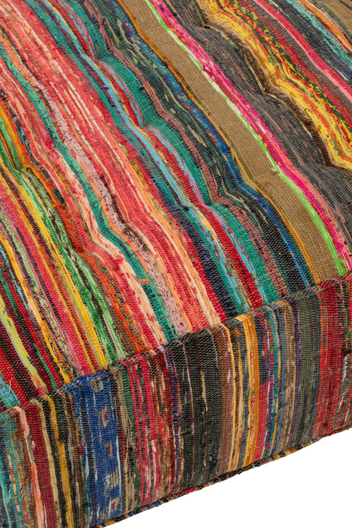 J-Line poef/matras Chindi - katoen/polyester - mix - vtwonen shop