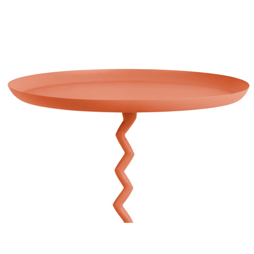 Leitmotiv bijzettafel Zig Zag - oranje - Ø44cm - vtwonen shop