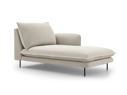 Cosmopolitan Design rechter chaise longue Vienna structurele stof, lichtbeige - 170x110x95cm