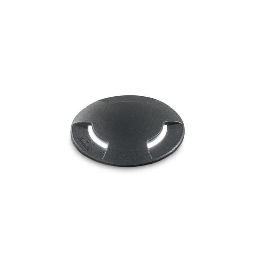 Ideal Lux WAY 12 cm ronde 3-richtings inbouwgrondlamp voor buiten, zwart 1x GX53 IP67