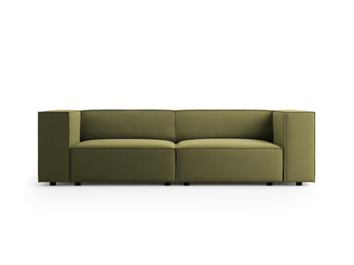 Cosmopolitan Design Bank Arendal 3-zits, flueel, lichtgroen - 102x204x70cm