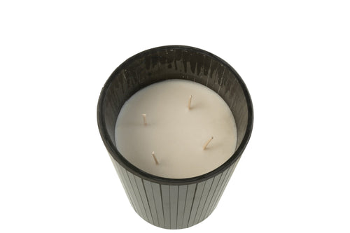 J-Line geurkaars Noa - Spicy Twilight  - glas - zwart - large - 60U