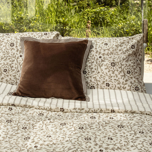 Walra - Dekbedovertrek Brush & Bloom - 240x220 cm - Zand