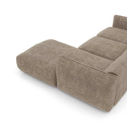 Sia Home - Rechte hoekbanken LIVIA - Fluweel weefsel - Mol - 272cm - vtwonen shop