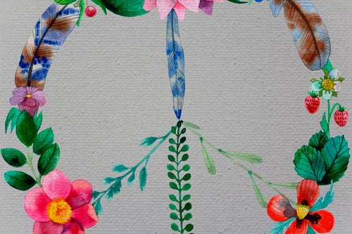 Canvas 60x40 Afdruk Vrede