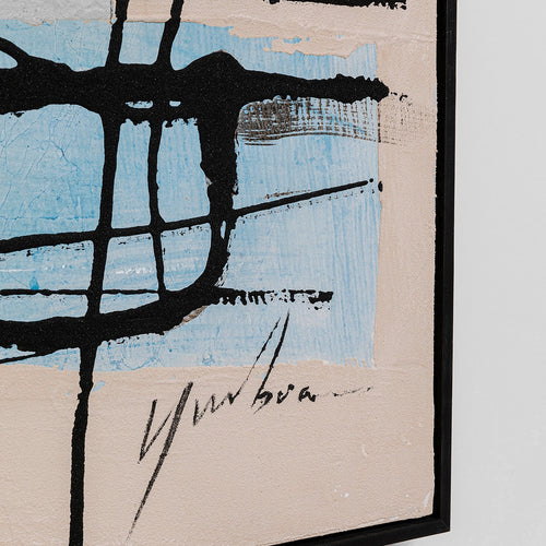 Kare Design Schilderij Frame Dust 100x100cm blauw - vtwonen shop