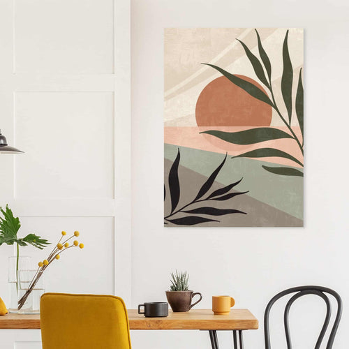 Artfulprints Poster met Lijst Boho – Earth tones   - 70x100 cm - beige