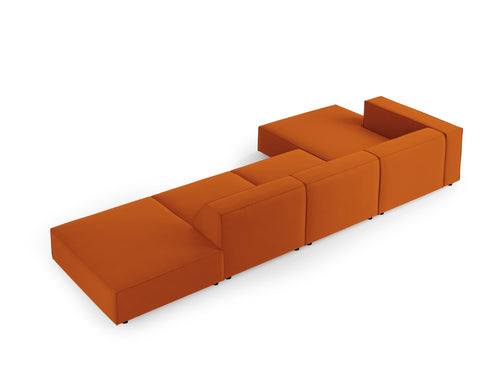 Cosmopolitan Design linker hoekbank Arendal 5-zits, flueel, terracotta - 166x341x70cm