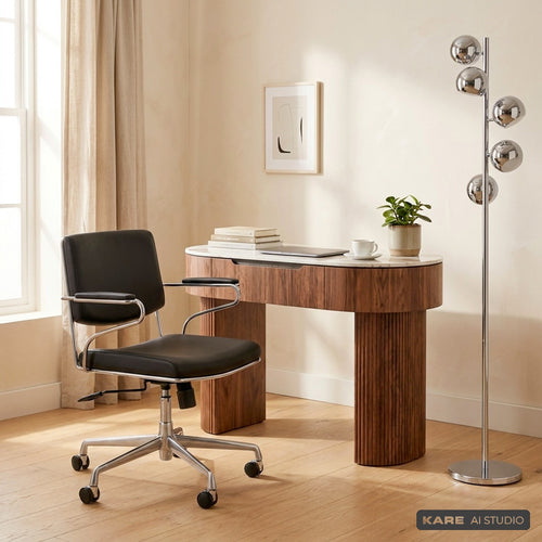 Kare Design Draaibare Bureaustoel Dottore zwart