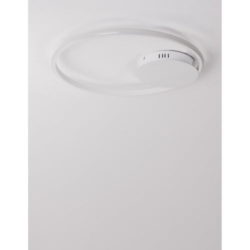 Merano Bellevue 50cm Geïntegreerde LED Semi Flush Light Sandy White Aluminium LED 32W 2320Lm 3000K