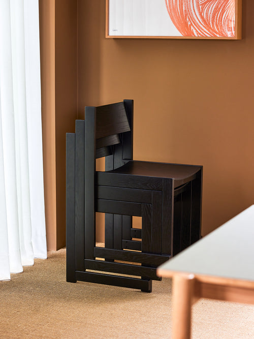 Hübsch eetstoel Forma - eikenfineer/eikenhout/multiplex - 50x50xh80cm - vtwonen shop