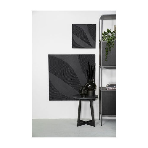 FurniLux Wanddeco Tazi klein zwart - 45x45x3cm - vtwonen shop