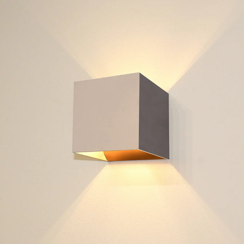 Artdelight wandlamp Gymm - 1 lichts - 10  x 10   cm - champagne