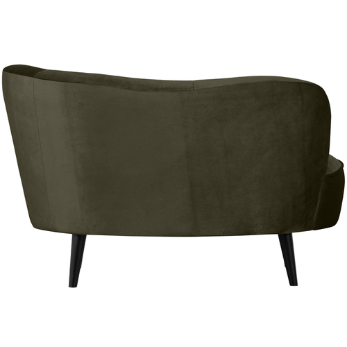 WOOOD lounge fauteuil rechts Sara - Velvet - Warm groen - 71x112x81 - vtwonen shop