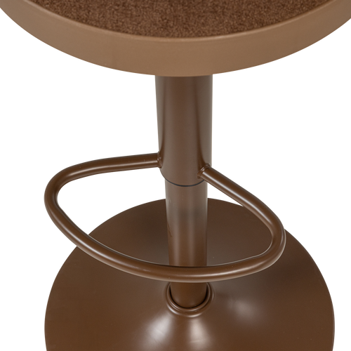 WOOOD barstoel in hoogte verstelbaar Mevo - Chenille - Bruin - 82x42x42