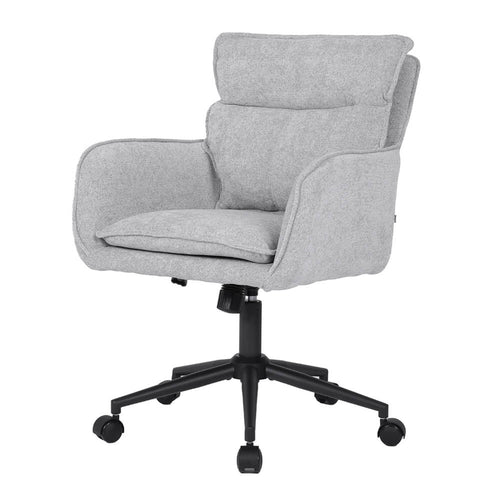 HOME DELUXE bureaustoel CORA geweven stof grijs - in hoogte verstelbaar - vtwonen shop