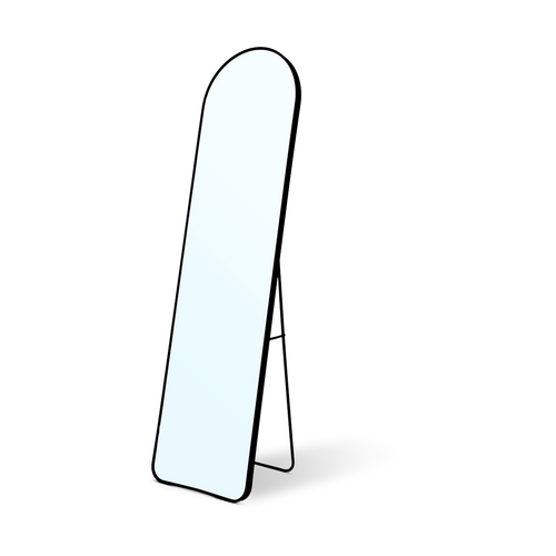 Artichok Lize Staande Spiegel Ovaal 150 x 40 cm - Zwart - vtwonen shop