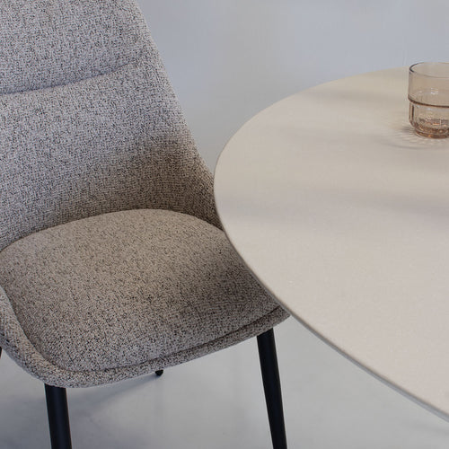 DÉJA Living Eetkamerstoel Malou - Taupe/Zwart - Set van 2 - vtwonen shop