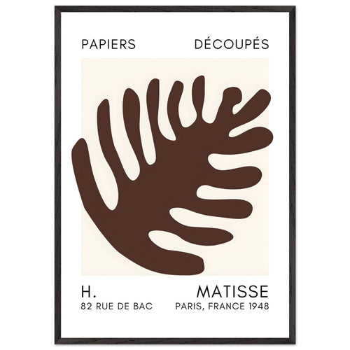 Artfulprints Poster met Lijst Matisse – Coral bloom brown   - 70x100 cm - Bruin