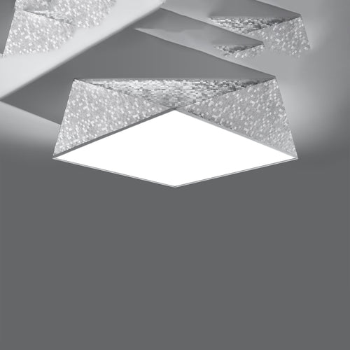 Sollux Lighting Plafondlamp HEXA 45 zilver - 45x45x15cm