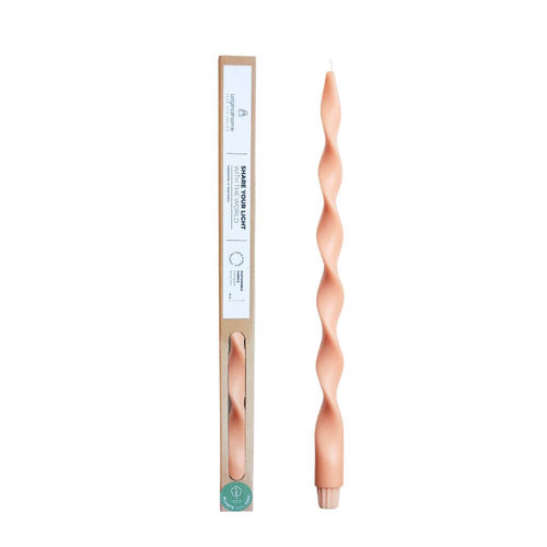 Originalhome spiraalkaars 40 cm - perzik