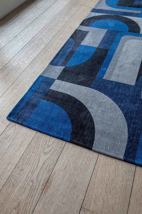 Module vloerkleed 9207 Weimar Blue - Blauw - 240 x 240 cm