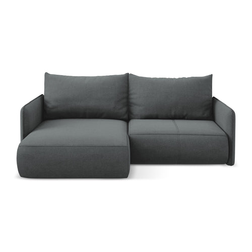 LaMiaSofa hoekbank links Palermo - textuurstof - grijs - 207x148x86
