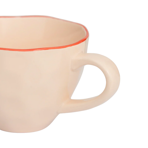 Urban Nature Culture Good Morning kopje Cappuccino/Tea sculpted - Old Pink - 11x8cm