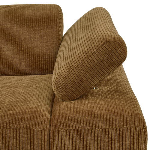 WOOOD 1-zits bank met arm rechts Mojo - Ribstof - Geel - 74x120x97 - vtwonen shop