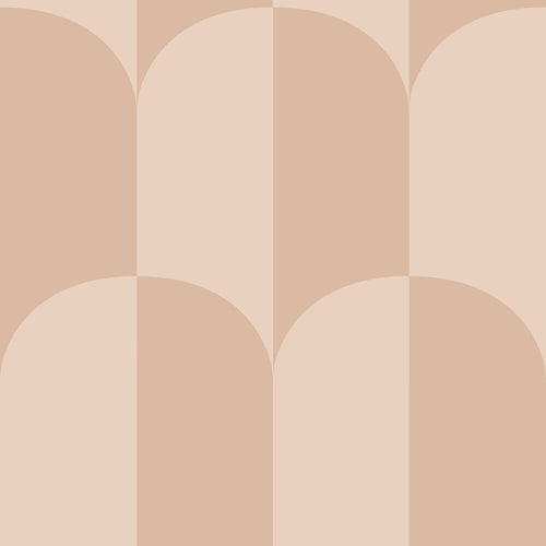 ESTAhome behang art deco bogen poederroze - 50 x 900 cm - 139994 - vtwonen shop