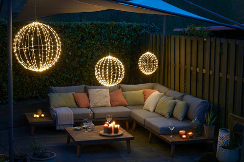 Luca Lighting Kerstverlichting Bal met Klassiek Witte LED Lampjes - Ø50 cm - Zilver - vtwonen shop