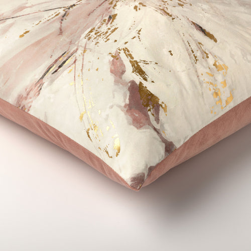 SUSANNA - sierkussen 40x60 cm - bloemenmotief - Rose Tan - roze