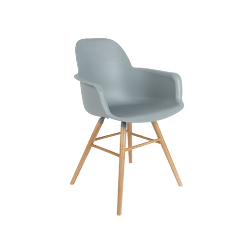 Zuiver Albert Kuip Eetkamerstoelen met armleuning Lichtgrijs - Set van 2 - vtwonen shop