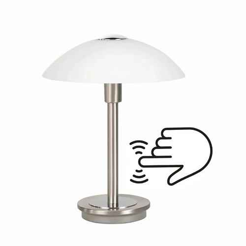 Highlight tafellamp Touch - 1 lichts - 20  x 26   cm - mat-chroom