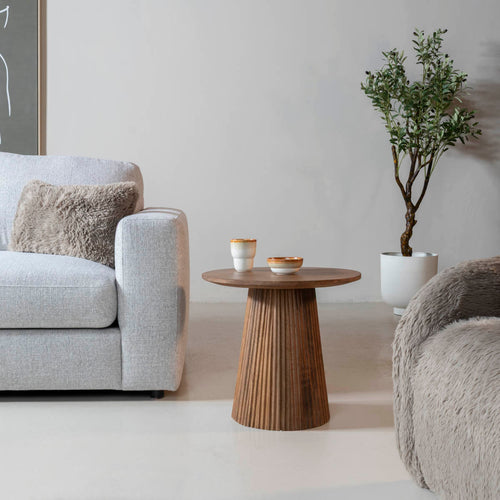 Giga Meubel Bijzettafel Salvador - Naturel Hout - 50x50x46cm - vtwonen shop