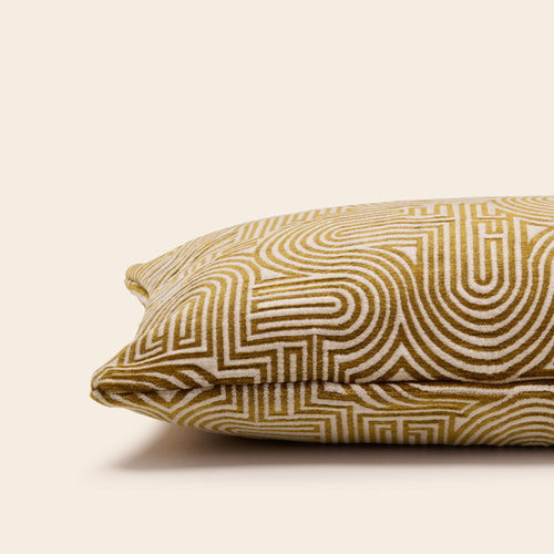 Madura Kussenovertrek Klark ecru en mosterd 40x60 cm