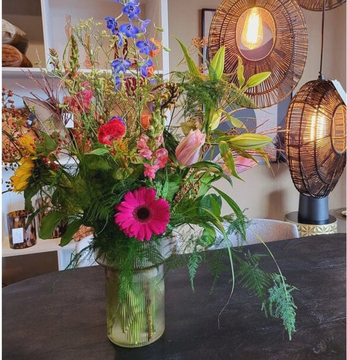 FurniLux Riba 1 vaas - Grey - 15x15x19.5 cm - vtwonen shop