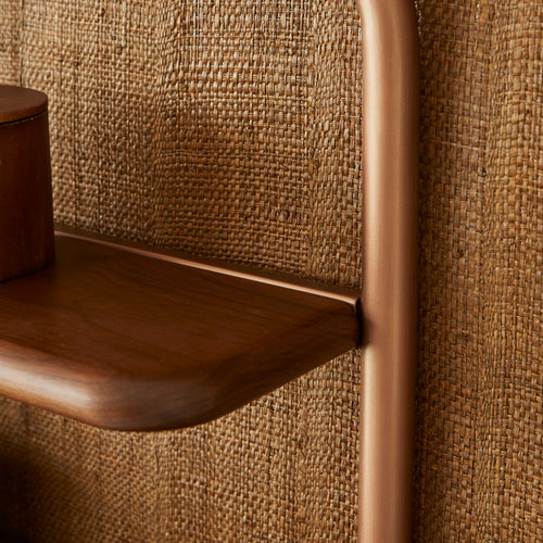 Tikamoon Spiegelrek van notenhout en messing - Donkerbruin - vtwonen shop