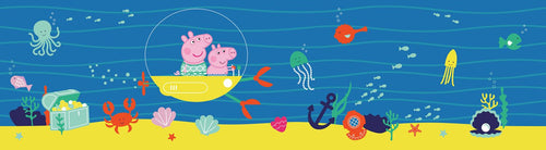 Sanders & Sanders zelfklevende behangrand Peppa Pig blauw en geel - 500 x 13.8 cm - 601327