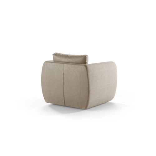Cosmopolitan Design - Fauteuil Nimes structurele stof lichtbeige - 87x95.5x80cm
