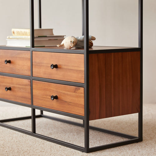 Tikamoon Boekenkast voor kinderen van massief acacia en metaal - Naturel - vtwonen shop