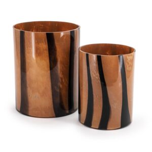 FurniLux Vaas Niala bruin - 15x15x20 cm - vtwonen shop