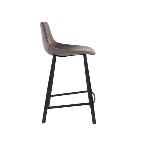 Dutchbone Franky Barkrukken Grijs 65 cm - Set van 2